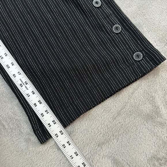 Habitat Clothes To Live In Pull On Wide Leg Crop Pants Women's XS Black Stripe - Picture 7 of 7